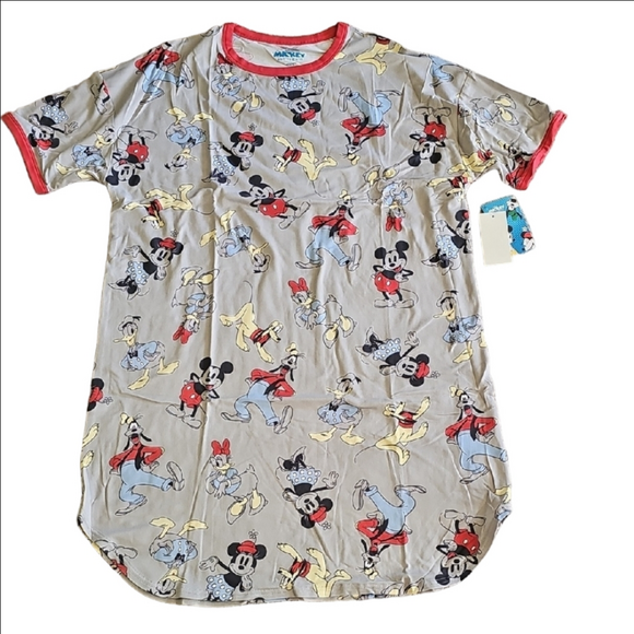 Disney Other - Disney Mickey and Friends Gray Nightshirt